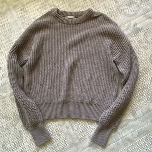 Urban outfitters gray knit crop sweater